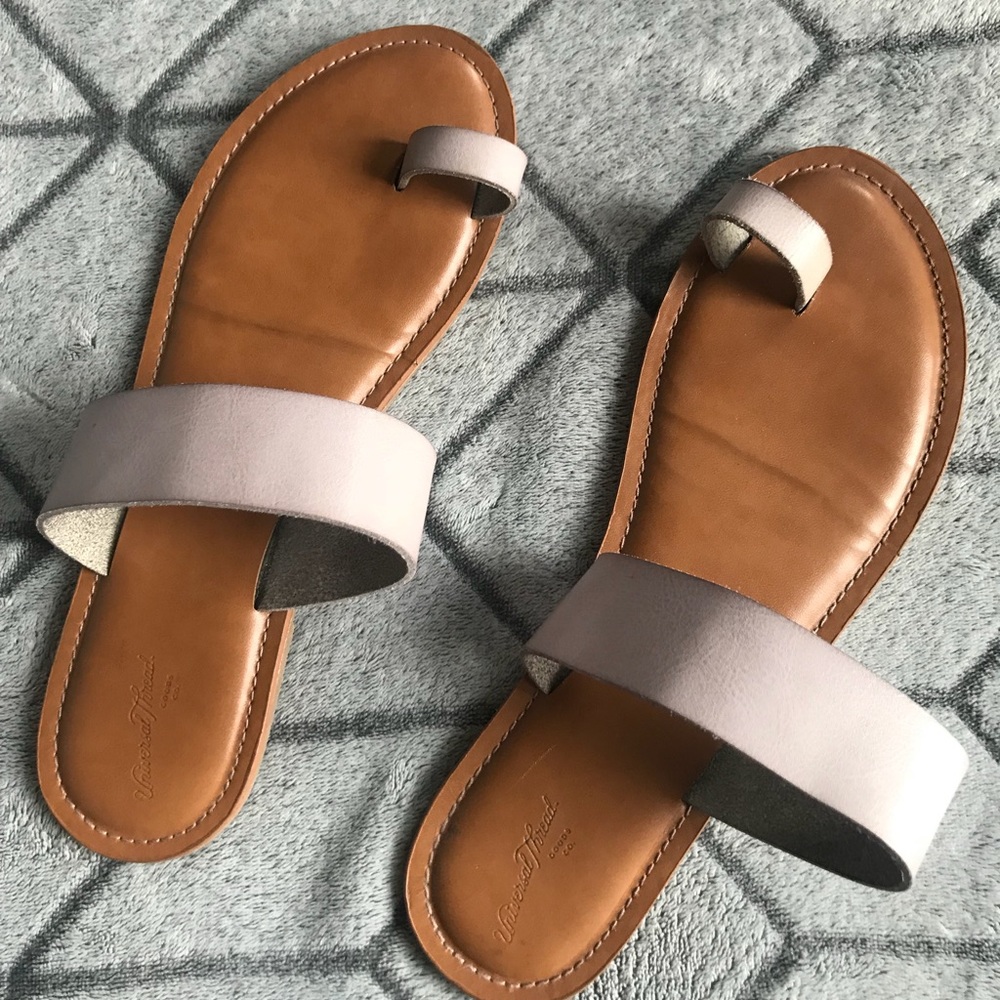 LAVENDER LEATHER SANDALS